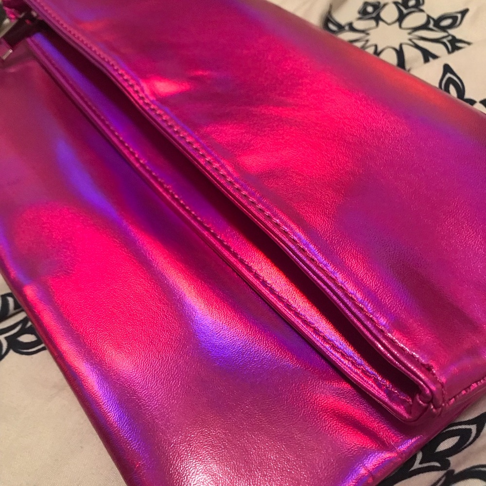 Pink Holographic handbag Clutch
